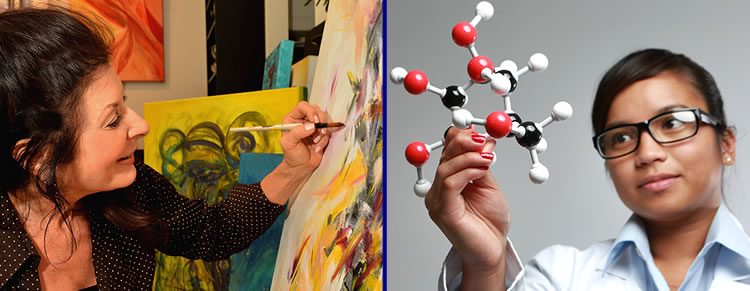 Artist versus scientist image