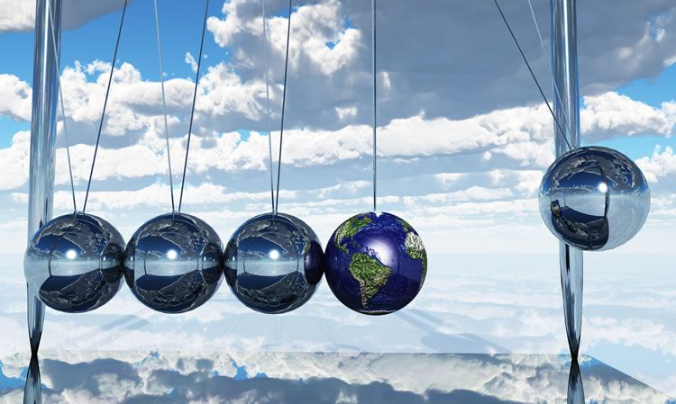 World Balls Colliding Image